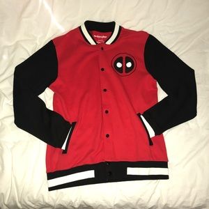 Marvel Deadpool letterman fleece jacket